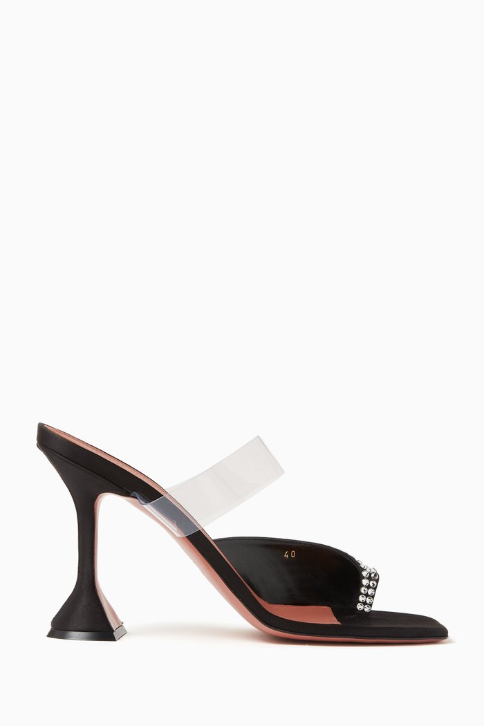 

Paloma 95 Crystal-embellished Mule Sandals in Satin, Black