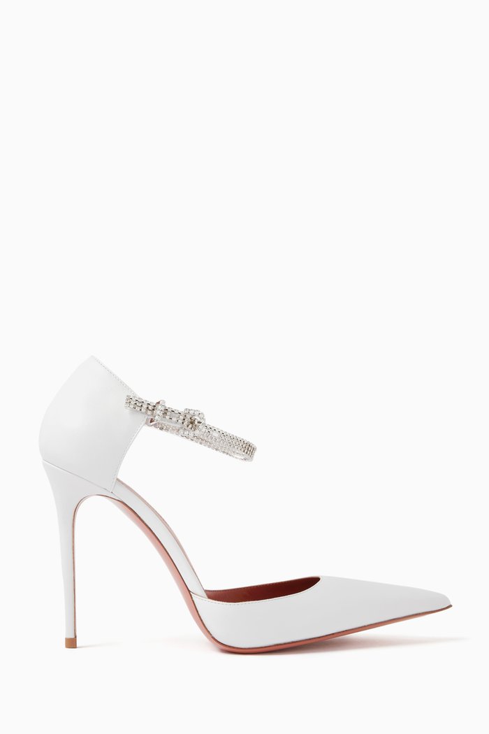 

Ursina 105 Crystal Pumps in Nappa, White