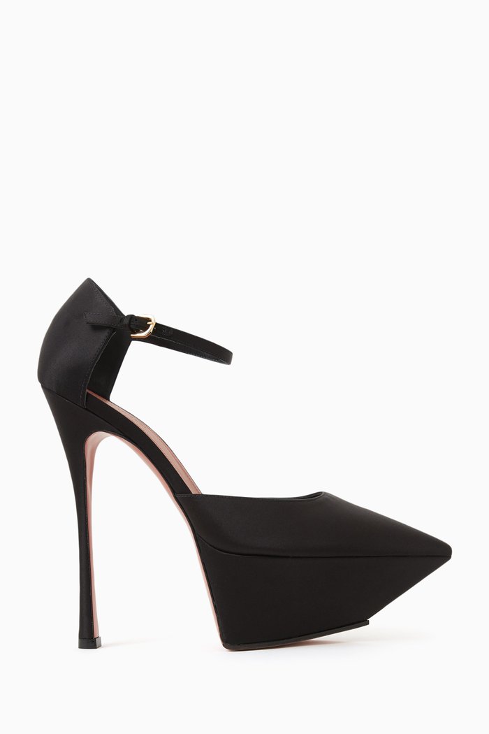 

Yigit 150 Cut-out Pumps in Satin, Black