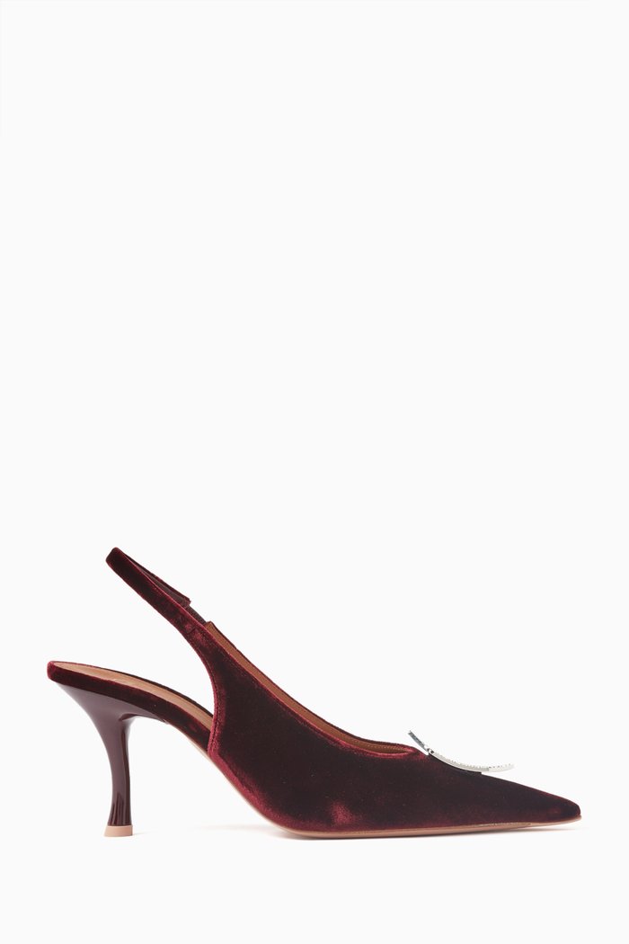 

Vilma Slingback 70 Pumps in Velvet, Burgundy