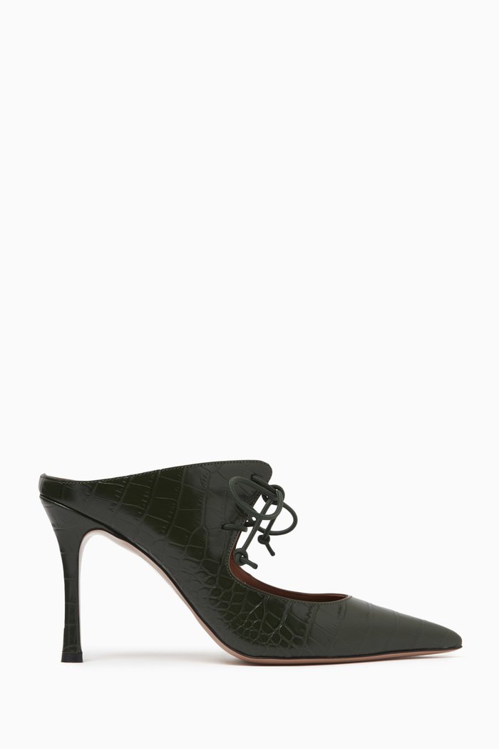 

Marcia 90 Mules in Patent Leather, Green