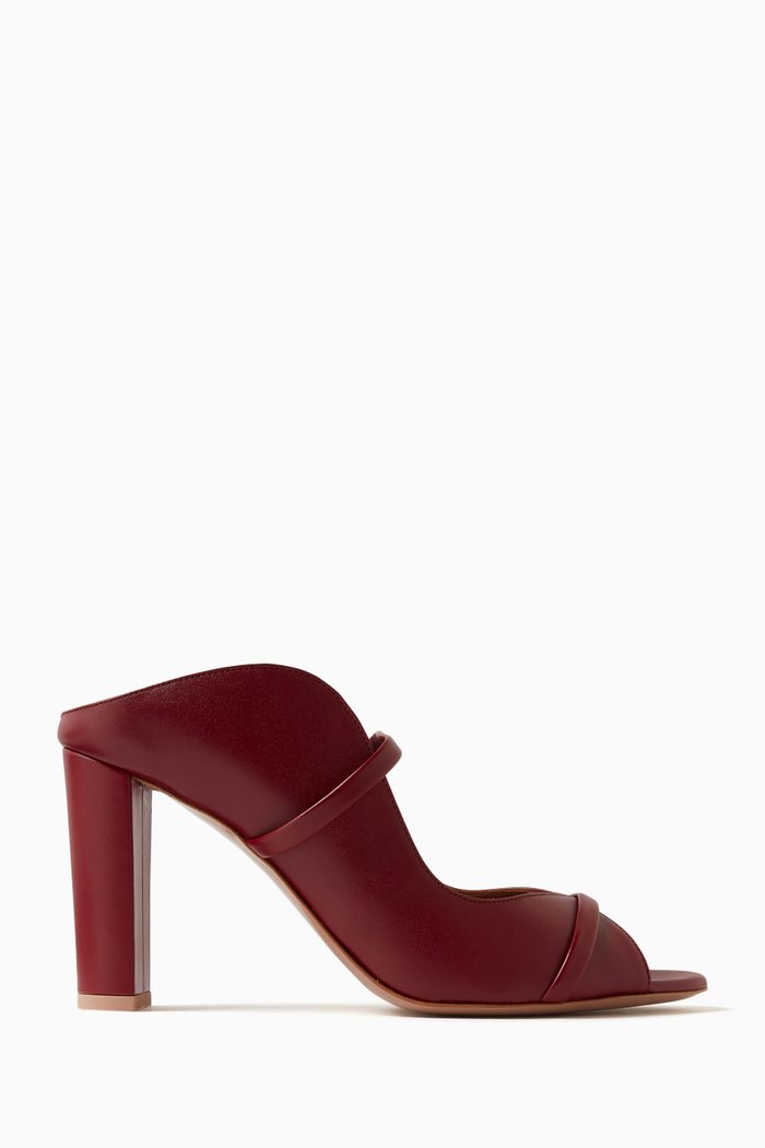 

Norah 85 Mules in Nappa, Burgundy
