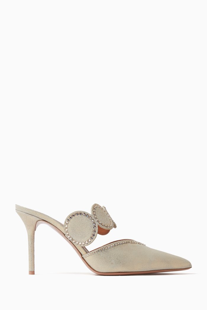 

Tibby 85 Mules in Suede, Gold