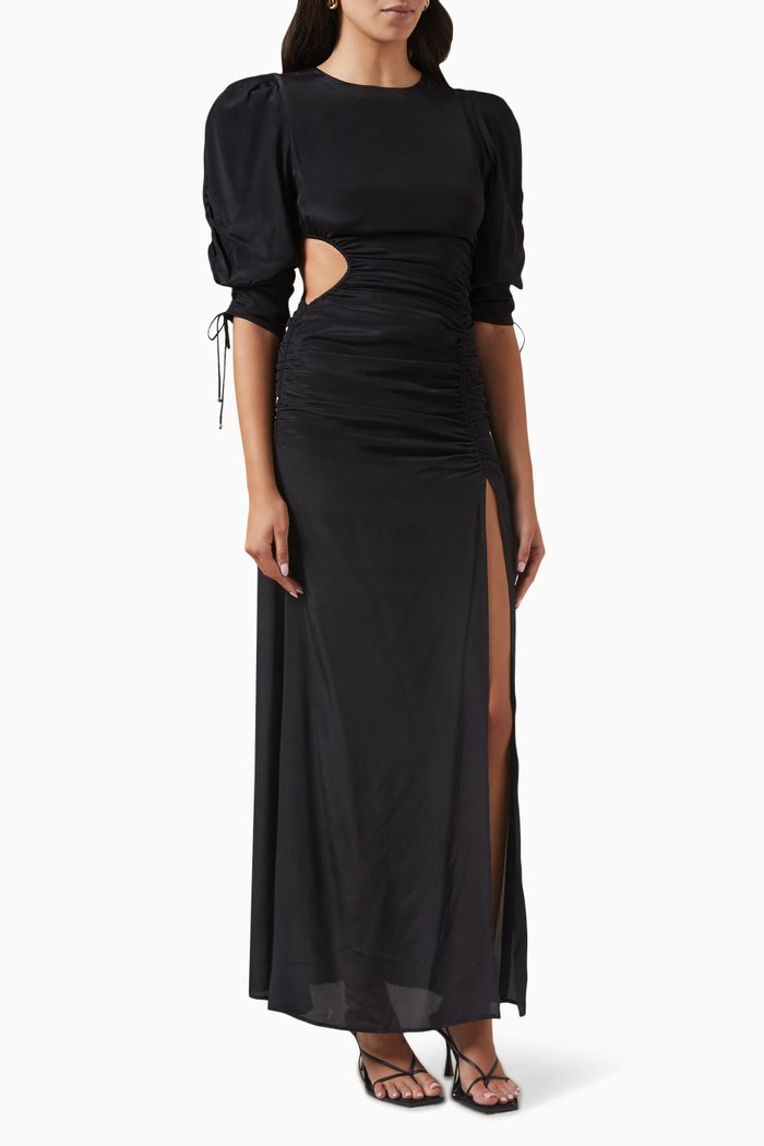 

Honore Maxi Dress in Silk-viscose Crêpe, Black