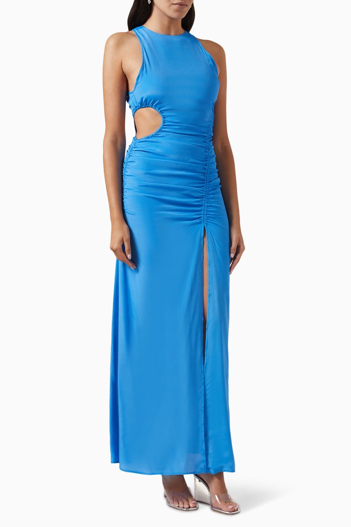 

Kimbie Maxi Dress in Silk-viscose Crêpe, Blue