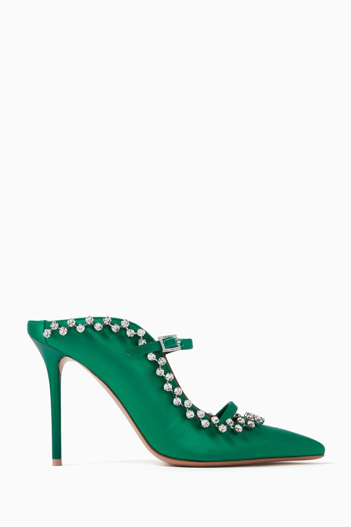 

Gala 100 Mules in Satin, Green