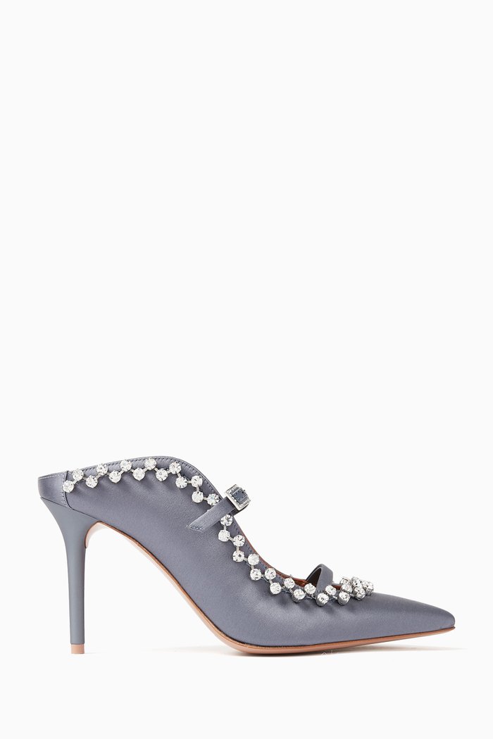 

Gala 85 Mules in Satin, Grey