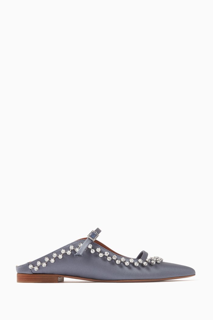 

Gala 10 Crystal-embellished Mules in Satin, Grey