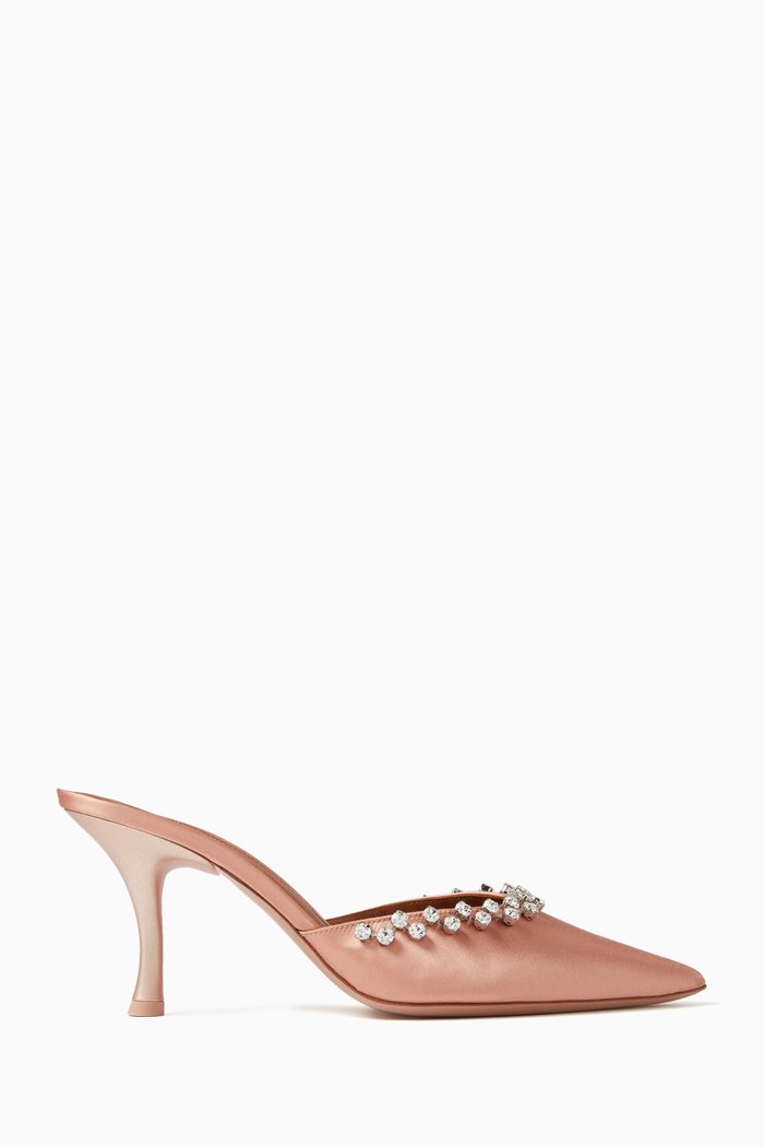 

Gwyn 70 Mules in Satin, Pink