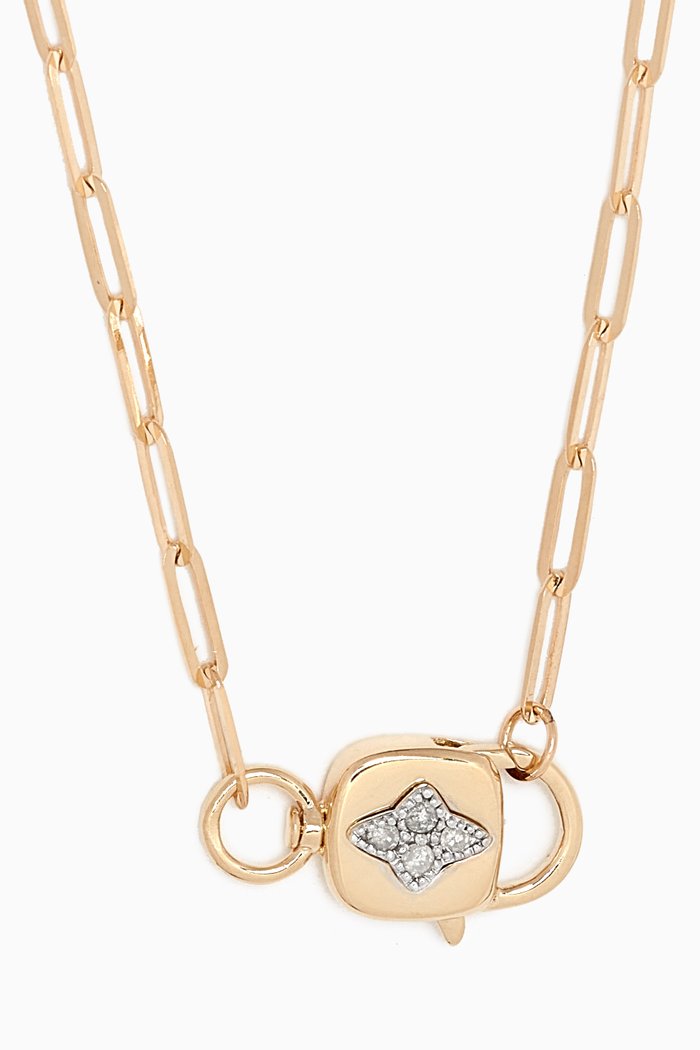 

Louise Polki Diamond Short Necklace in 9kt Gold, Yellow