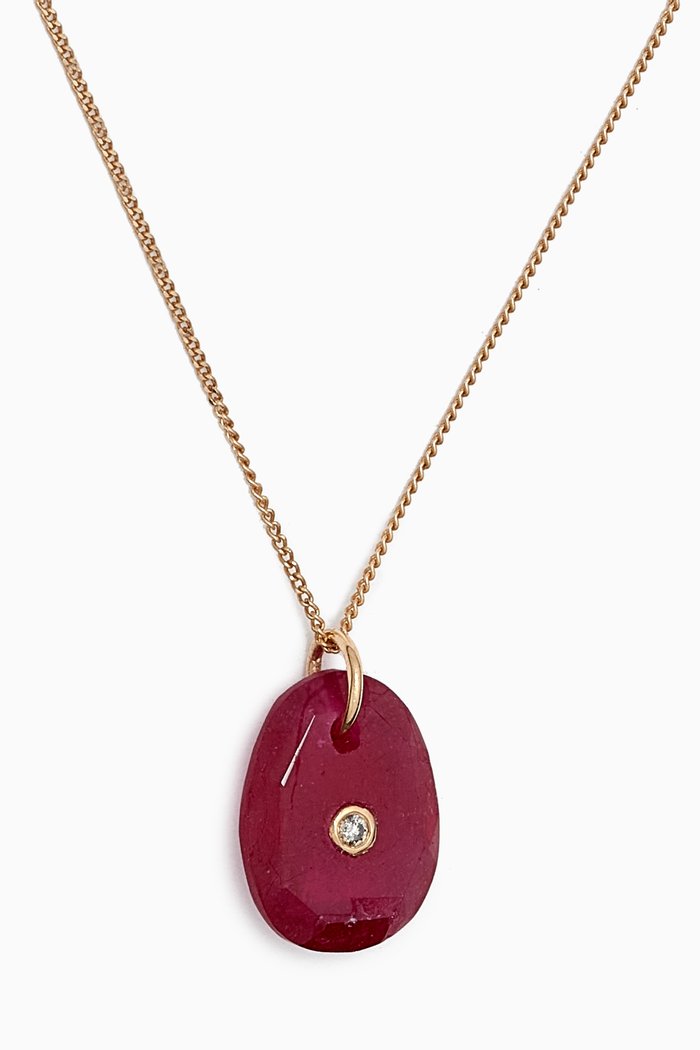 

Orso Diamond & Ruby Pendant Necklace in 14kt Gold, Yellow
