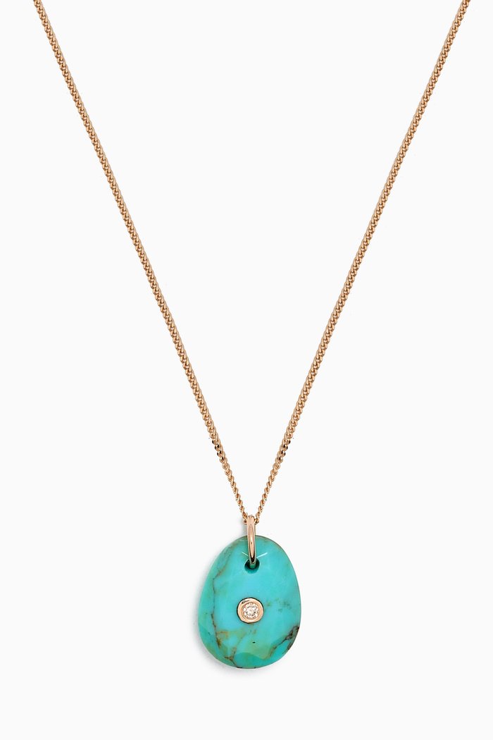 

Orso Diamond & Turquoise Pendant Necklace in 14kt Yellow Gold