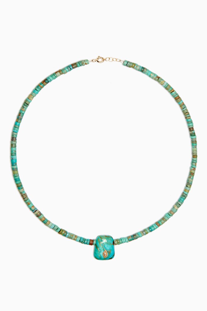 Taylor N°2 Turquoise & Diamond Necklace, Yellow