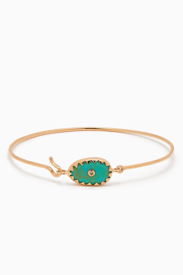 

Orso Diamond & Turquoise Bracelet in 9kt Gold, Yellow