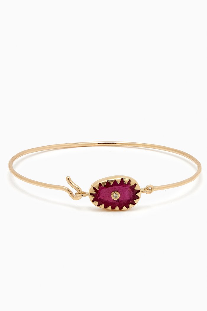 

Orso Diamond & Ruby Bracelet in 9kt Gold, Yellow