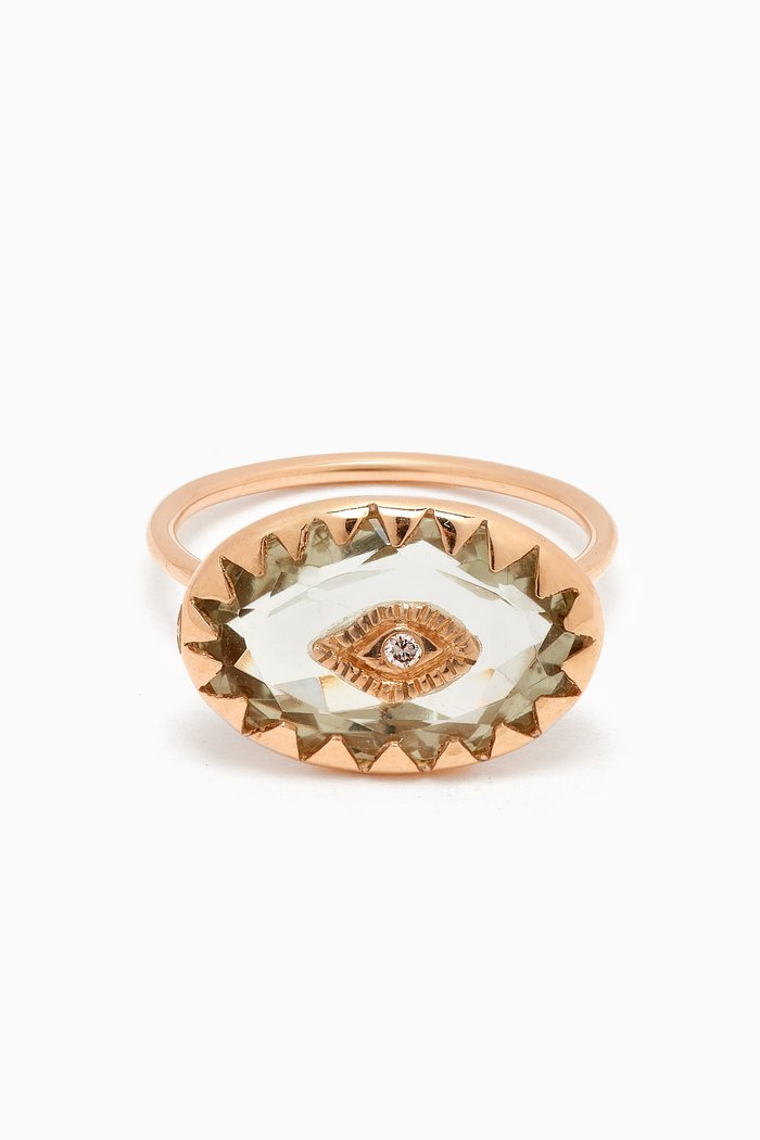 

Souad Diamond & Amethyst Ring in 9kt Gold, Yellow
