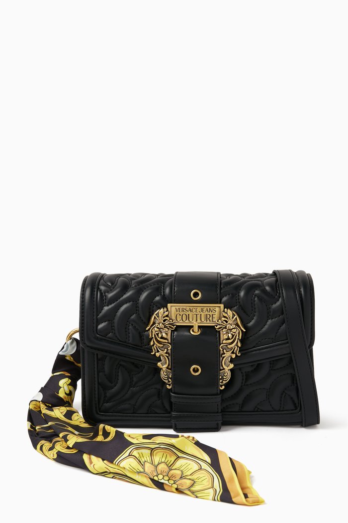 

Medium Couture 01 Shoulder Bag in Faux Leather, Black