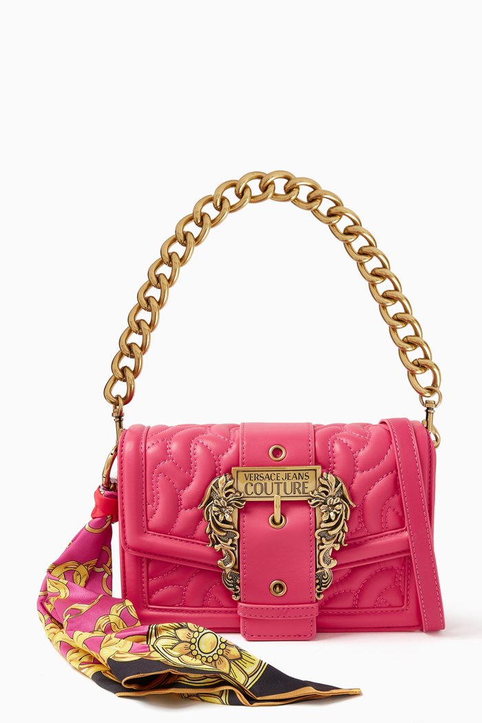 

Small Couture 01 Shoulder Bag in Faux Leather, Pink