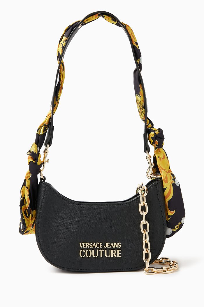 

Small Thelma Classic Shoulder Bag in Faux Leather, Black