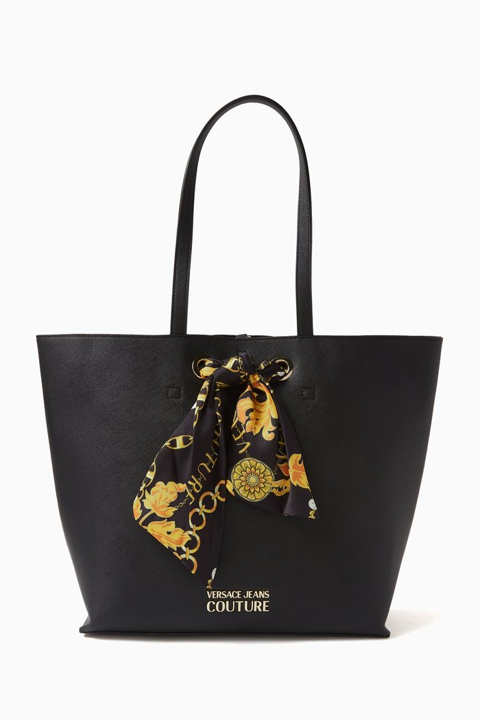 

Medium Thelma Tote Bag in Saffiano Leather, Black
