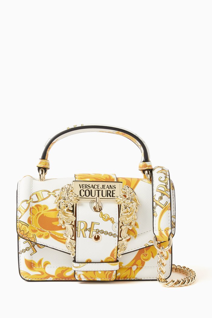

Couture 01 Chain Crossbody Bag in Saffiano Leather, White