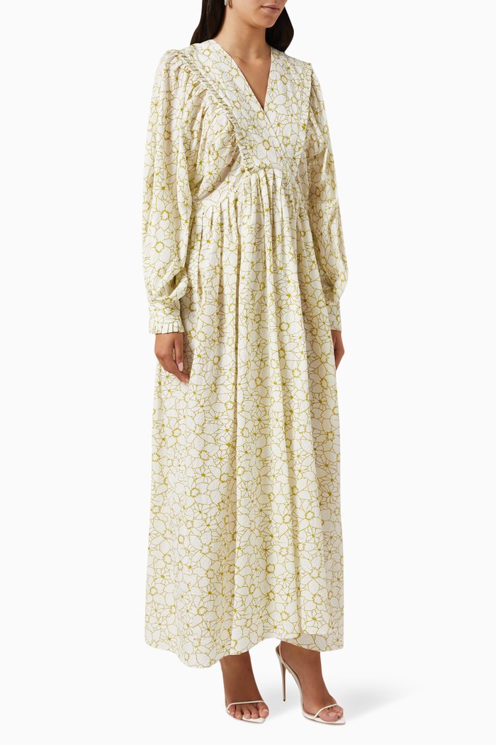 

Printed Maxi Dress, Neutral