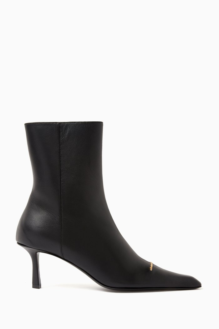 

Viola 65 Ankle Boots in Leather, Black