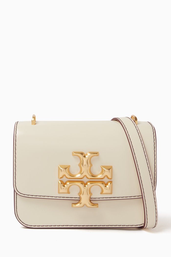 

Small Eleanor Convertible Shoulder Bag in Brushed-leather, Neutral