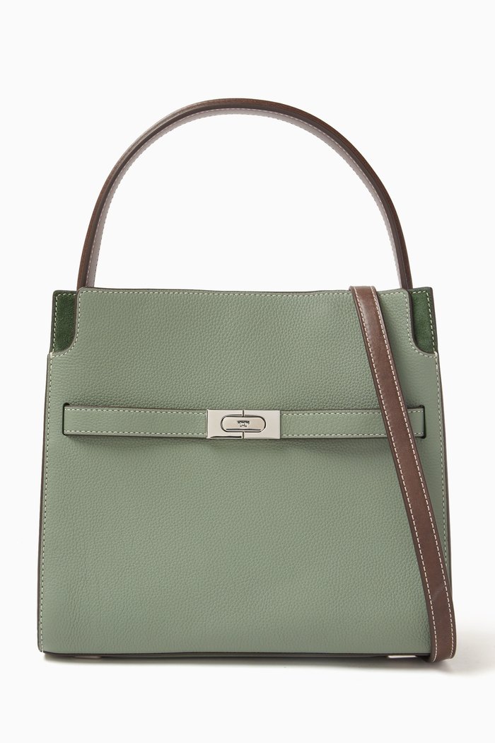 

Small Lee Radziwill Top-handle Bag in Leather & Suede, Green