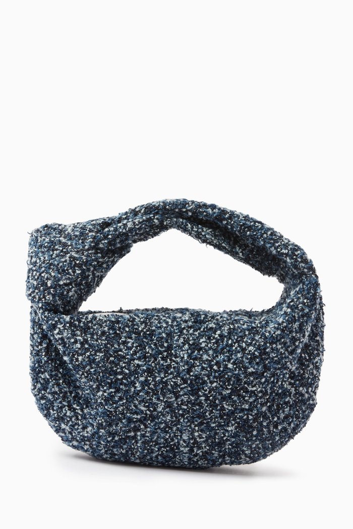 

Mini Jodie Top-handle Bag in Bouclé Denim, Blue