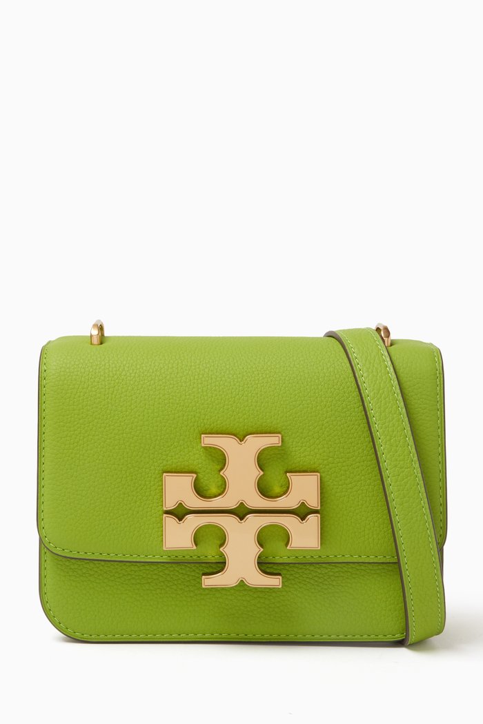

Small Eleanor Convertible Shoulder Bag in Pebbled-leather, Green