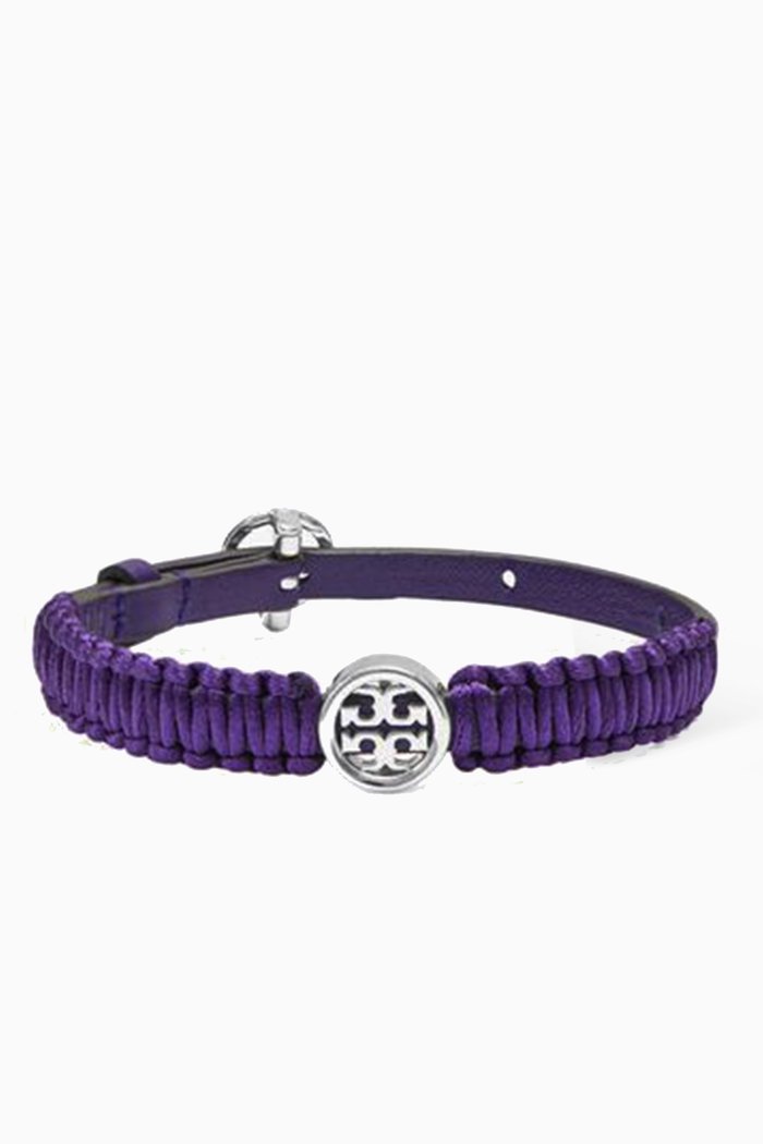 

Miller Cord Bracelet in Silk & Leather, Silver