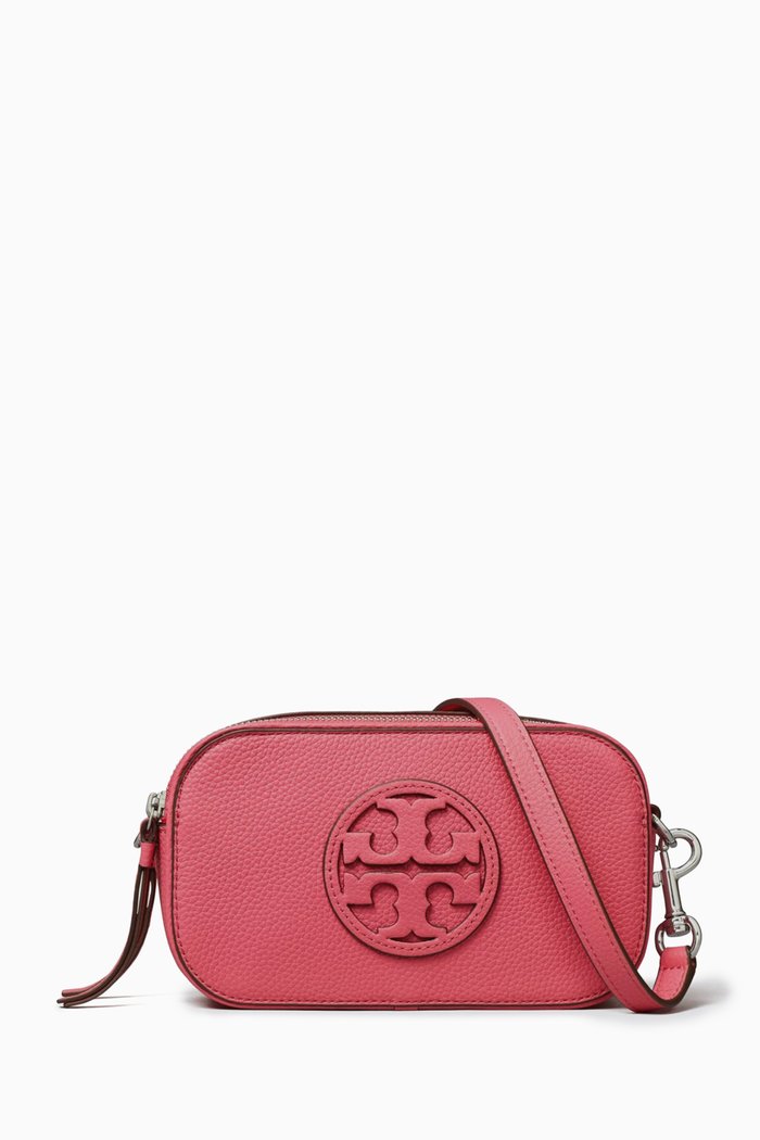 

Mini Miller Crossbody Bag in Leather, Pink
