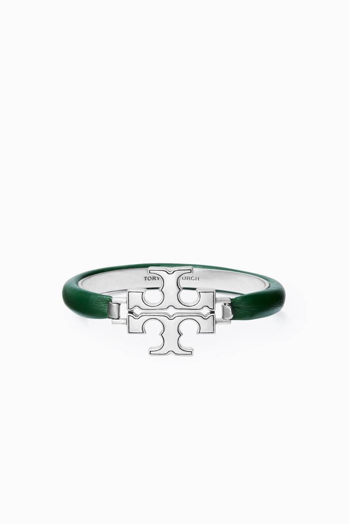 

Eleanor Hinged Bracelet in Leather, Multicolour