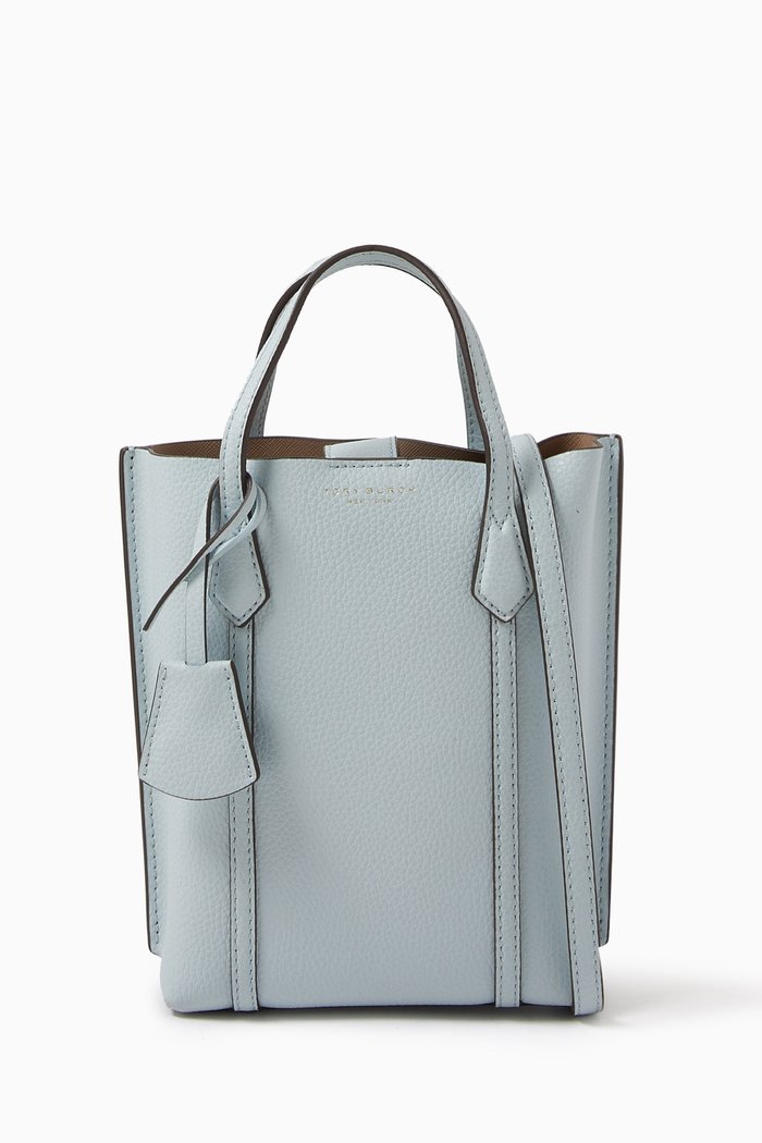 Mini Perry Tote in Pebbled Leather, Multicolour
