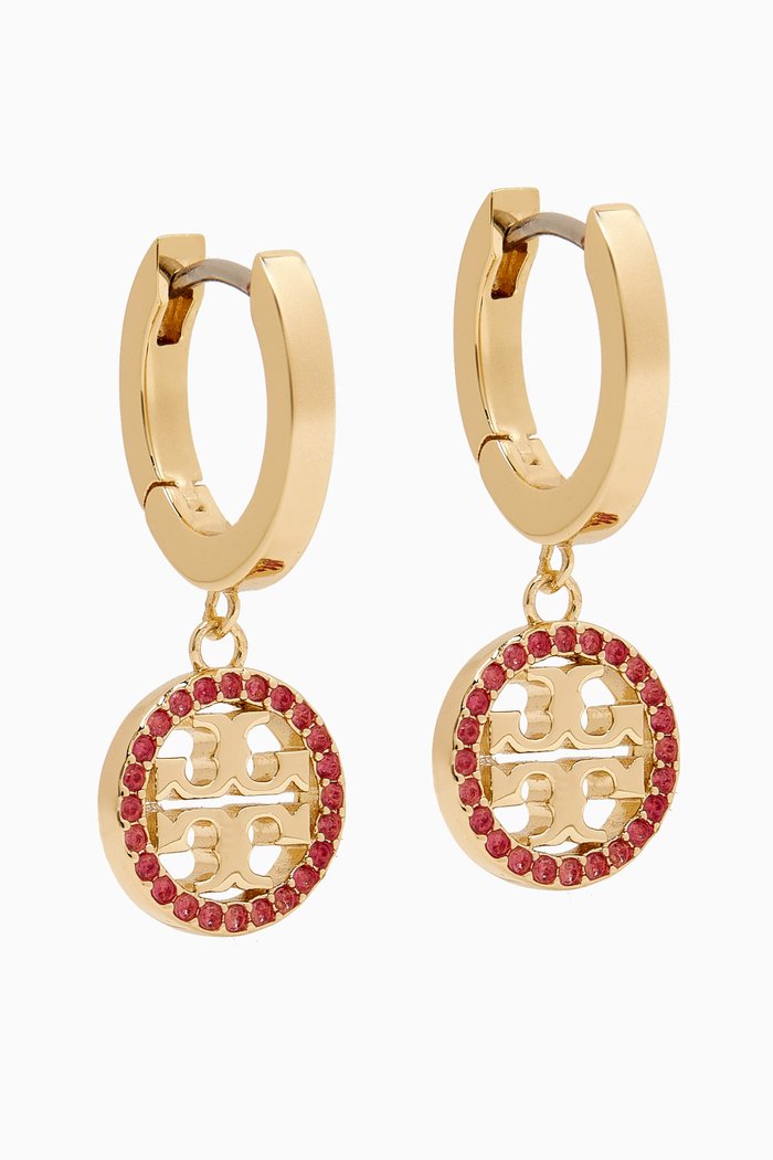 

Miller Pavé Drop Earrings in Gold-plated Brass, Multicolour