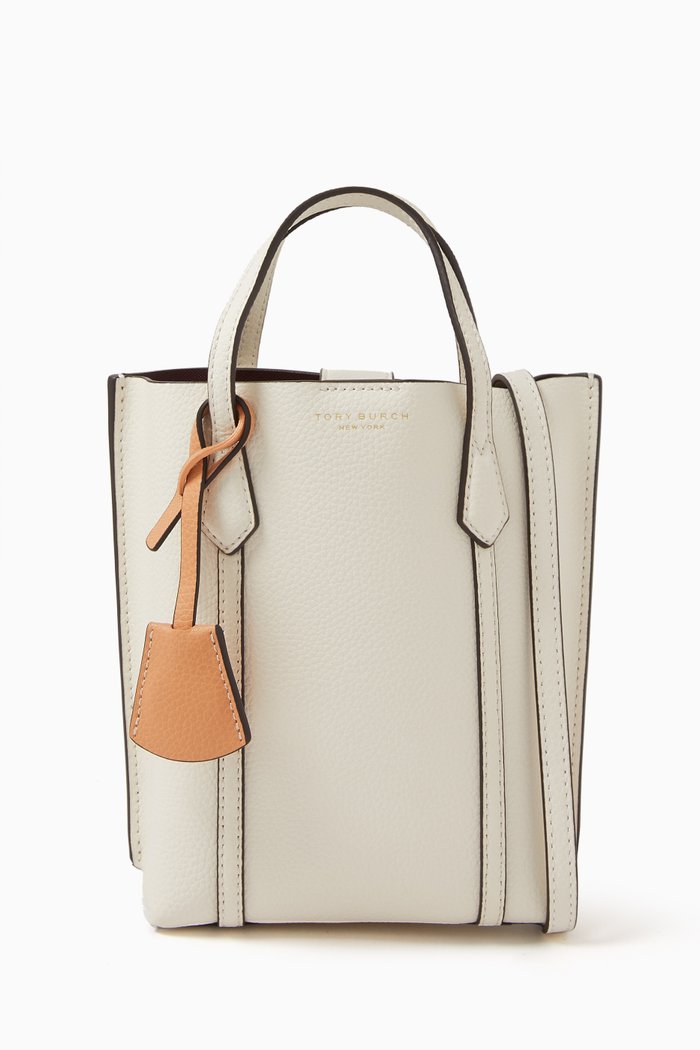 

Mini Perry Tote in Pebbled Leather, Neutral
