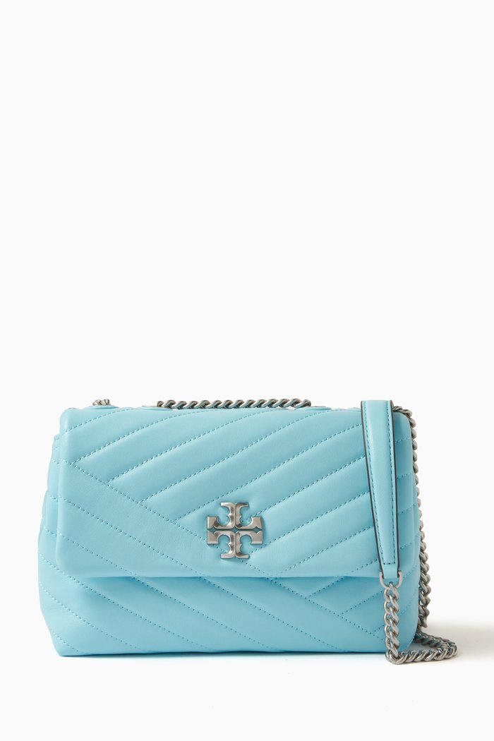 

Small Kira Convertible Shoulder Bag in Leather, Blue