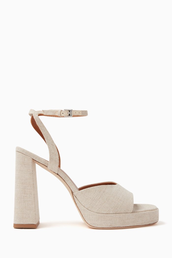 

Solange 125 Platform Sandals in Linen, White