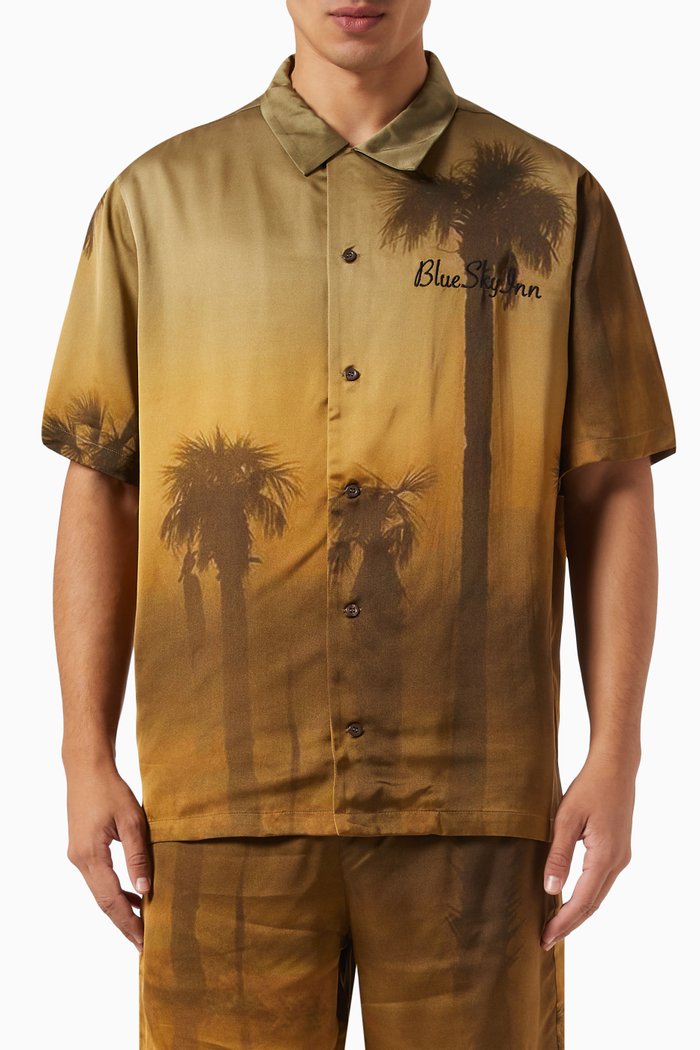 

Palms Shirt in Viscose, Neutral