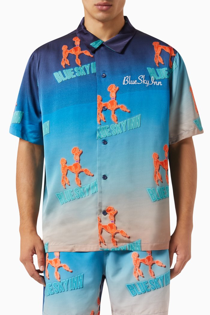 

Seasonal Logo Shirt in Viscose, Multicolour