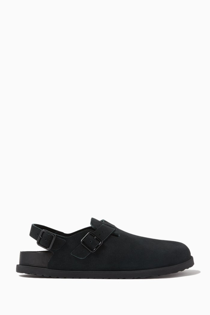 

Tokio Slingback Clogs in Suede, Black