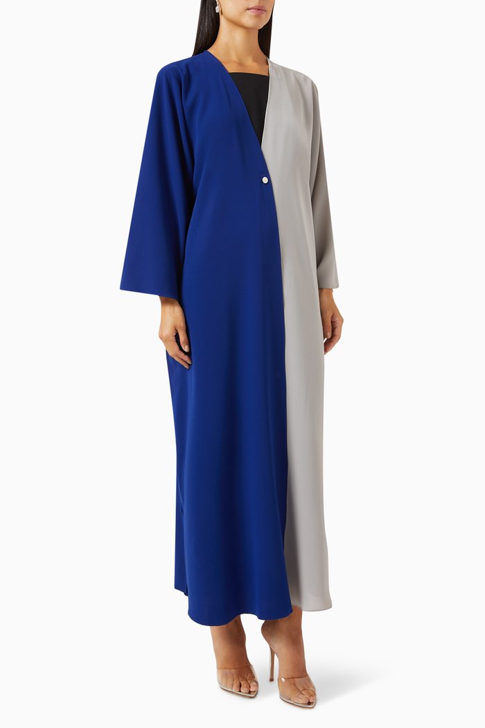 

Colour-block Abaya in Japanese Crepe, Multicolour
