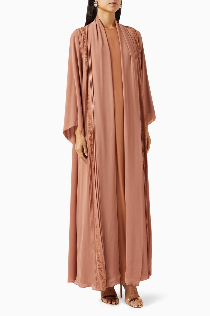 

Embroidered Abaya, Pink