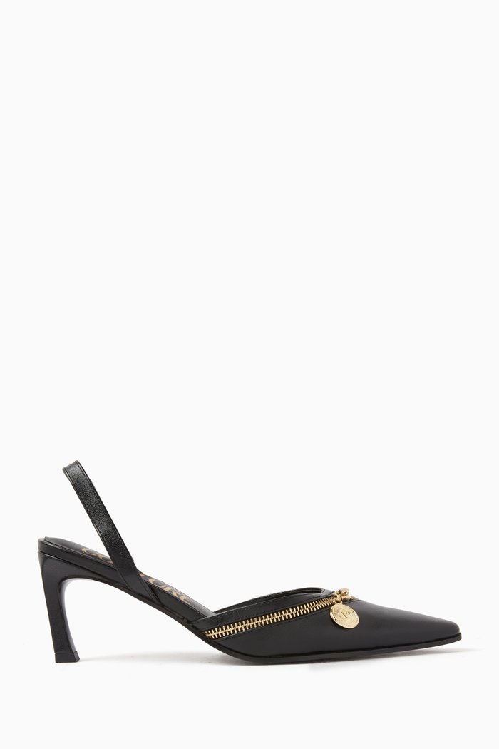 

Mandy 65 Slingback Pumps in Smooth Faux Leather, Black
