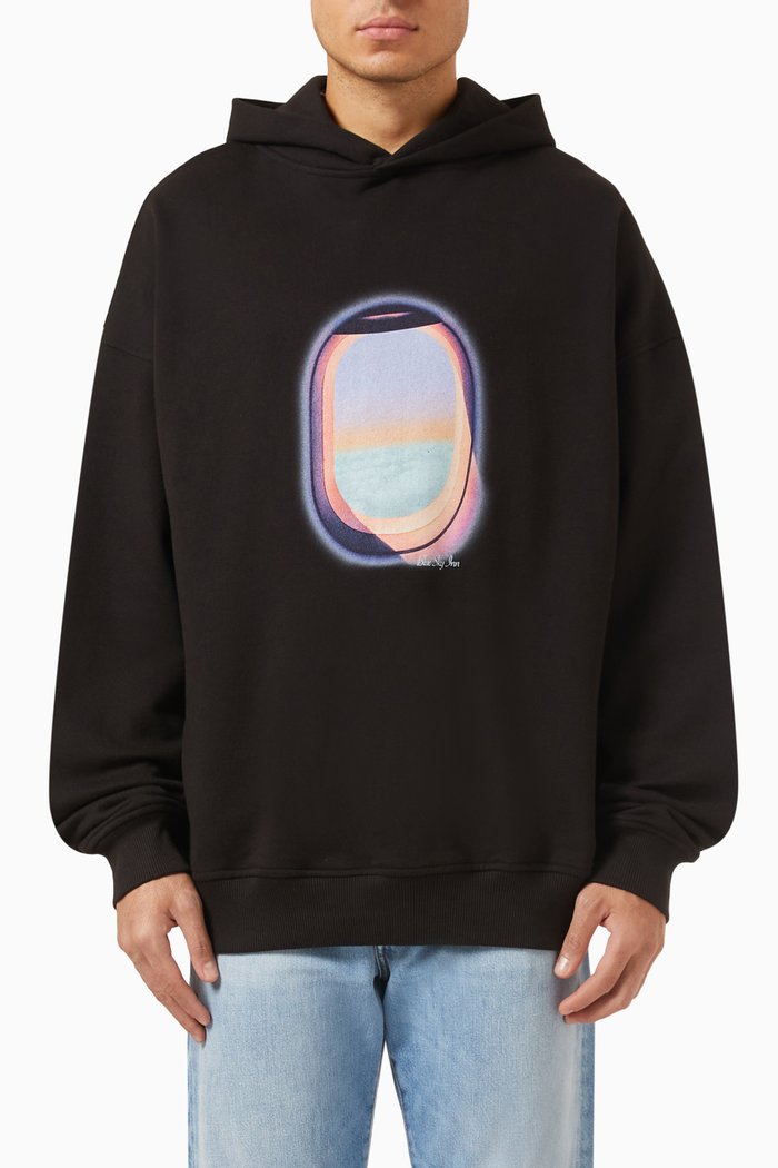 

Window Hoodie in Cotton, Black