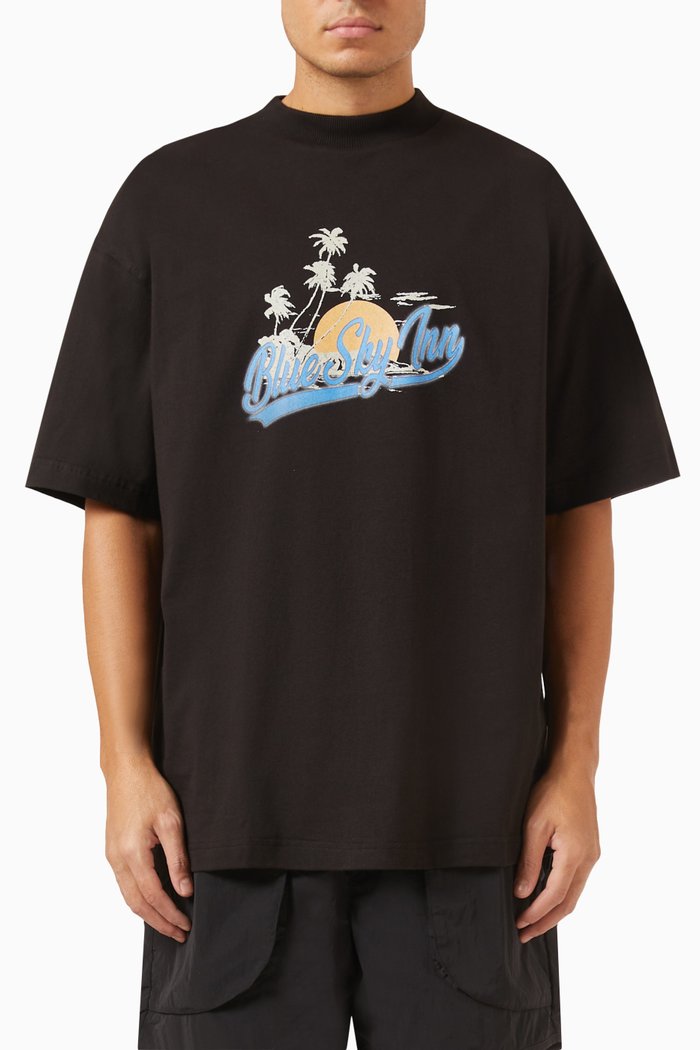 

Island Logo T-shirt in Cotton-jersey, Black