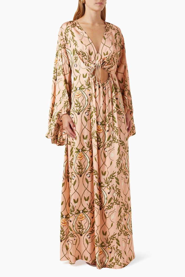 

Francisca Lunar Dress in Satin, Pink