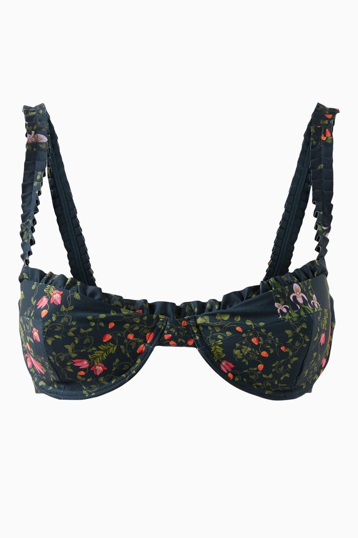 Agraz Bikini Top, Blue