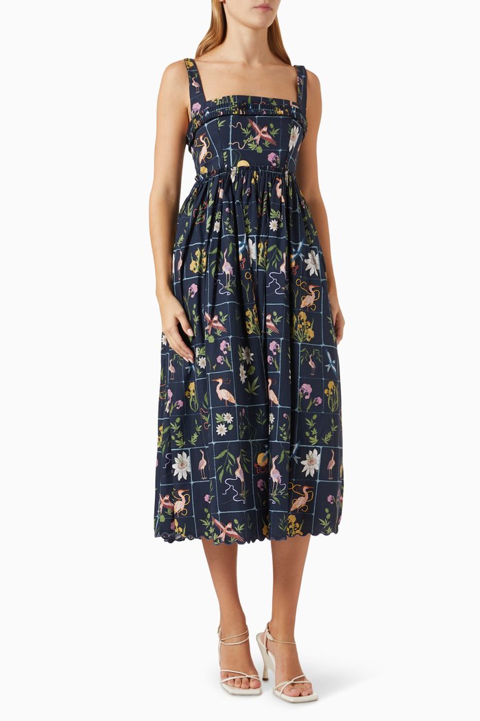 

Barbara Midi Dress in Cotton, Multicolour